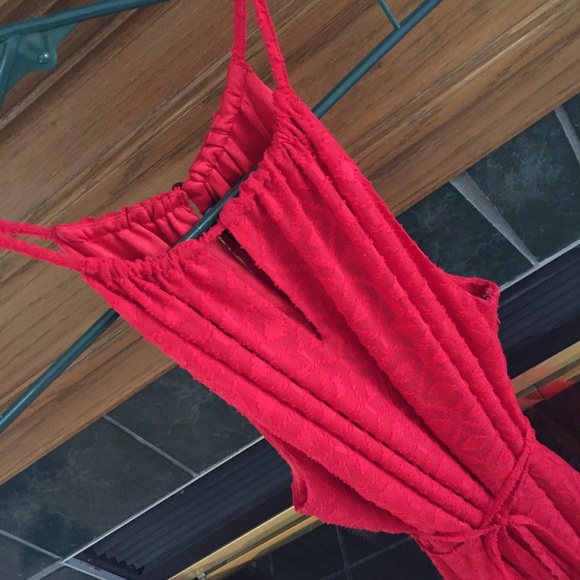 Red Handkerchief Summer Dress - Picture 3 of 4